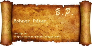 Bohner Péter névjegykártya